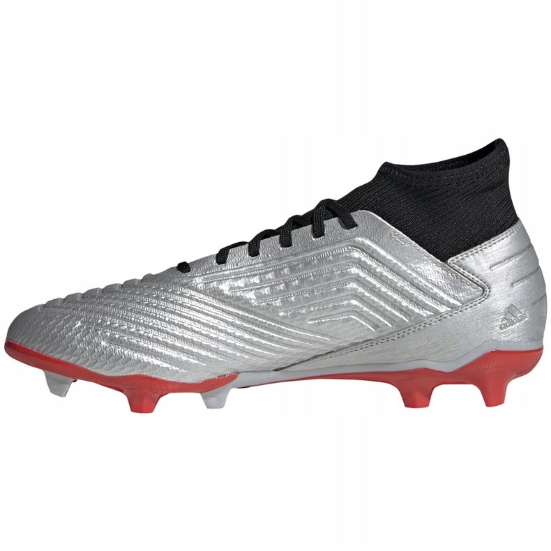 Fotbollsskor adidas Predator 19.3 Fg silver F35595 röd silver- 1