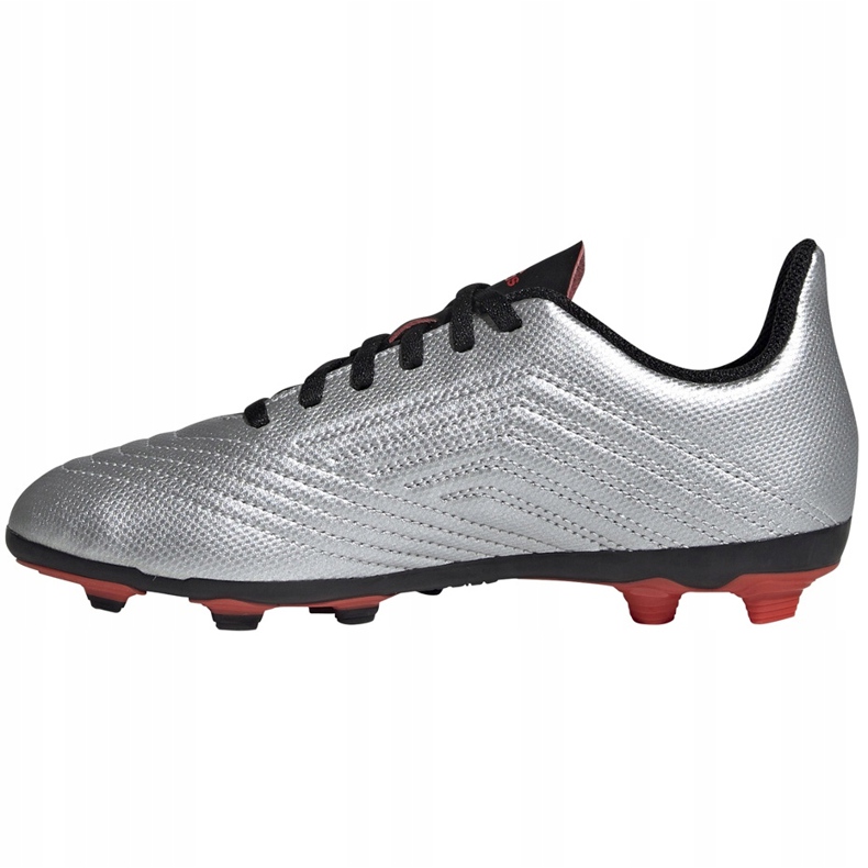 Fotbollsskor adidas Predator 19.4 FxG Jr silver G25822 mångfärgad silver- 1