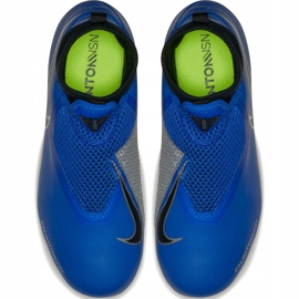 Nike Phantom Vsn Academy Df FG / MG Jr AO3287 400 fotbollsskor blå 1
