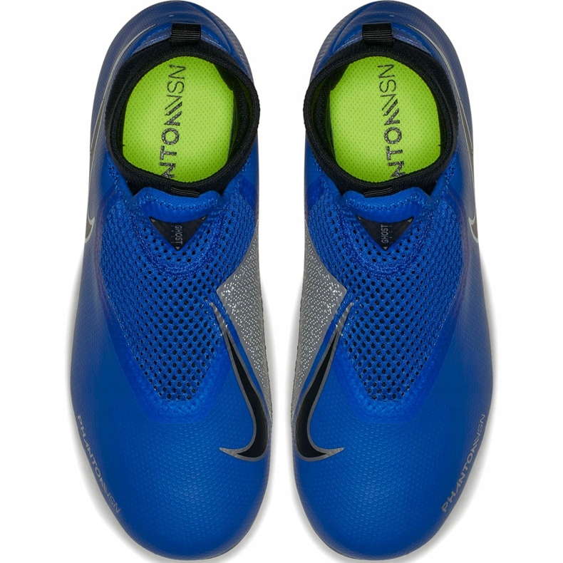 Nike Phantom Vsn Academy Df FG / MG Jr AO3287 400 fotbollsskor blå 1