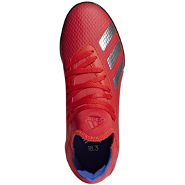 Adidas X 18.3 Tf Jr röda fotbollsskor BB9403 mångfärgad 1
