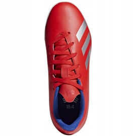 Adidas X 18.4 Tf Jr röda fotbollsskor BB9417 mångfärgad 1