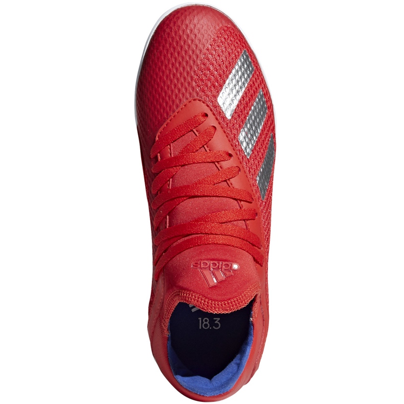 Adidas X 18.3 In Jr. fotbollsskor röda BB9396 mångfärgad 1
