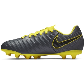 Nike Tiempo Legend 7 Club Mg Jr AO2300 070 fotbollsskor svart grå 1