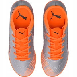 Puma One 4 Syn It Junior fotbollsskor grå-orange 104783 01 mångfärgad silver- 1