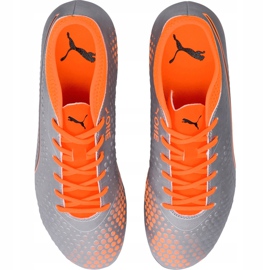 Puma One 4 Syn Fg fotbollsskor grå-orange 104749 01 mångfärgad silver- 1