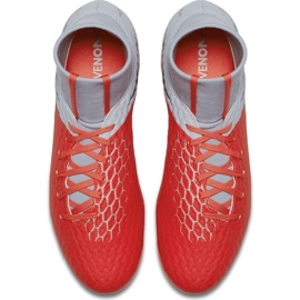 Nike Hypervenom 3 Academy Df Fg AQ9217 600 fotbollsskor mångfärgad silver- 1