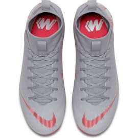 Nike Mercurial Superfly 6 Academy Mg Jr AH7337 060 fotbollsskor grå silver- 1