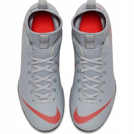 Nike Mercurial Superfly 6 Club Mg Jr AH7339 060 fotbollsskor vit grå 1