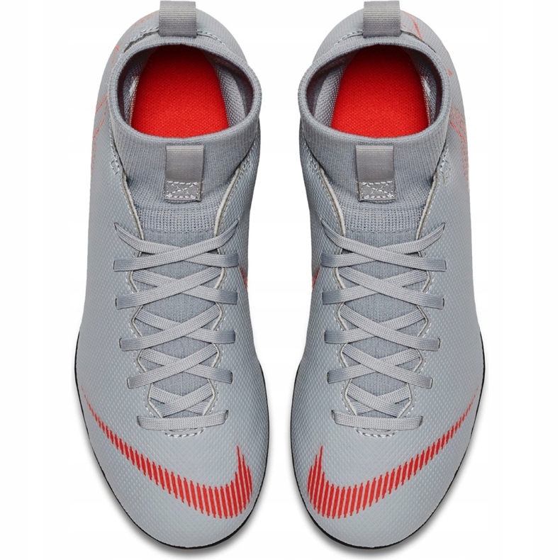 Nike Mercurial Superfly 6 Club Mg Jr AH7339 060 fotbollsskor vit grå 1