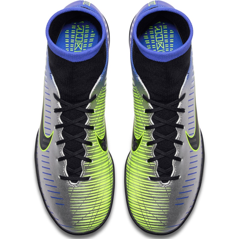 Nike Mercurial X Victory 6 Df Neymar Tf 921514 407 fotbollsskor grön, blå, grå / silver blå 1