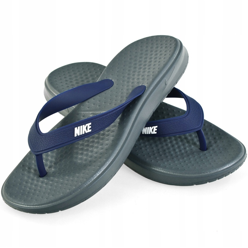 Nike Solay Thong 882690 001 Slide för män marinblå grå 1