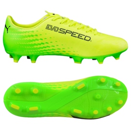 Fotbollsskor Puma Evo Speed ​​17.4 Fg gulgrön 104017 01 mångfärgad 1