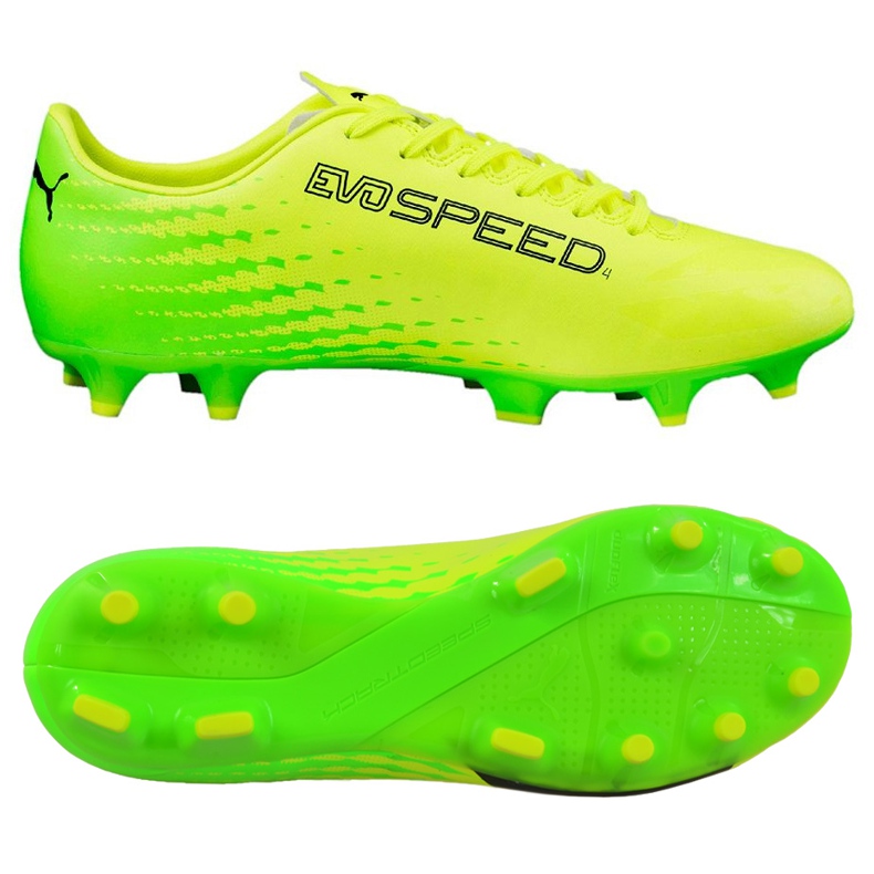 Fotbollsskor Puma Evo Speed ​​17.4 Fg gulgrön 104017 01 mångfärgad 1