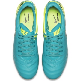 Nike Tiempo Genio Ii Leather Fg 819213 307 fotbollsskor svart blå 1