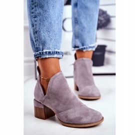 MSMG Damstövlar på en högklackad skuren grå mini meliori 2