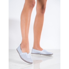 Läder Sneakers Slip On VINCEZA blå 2