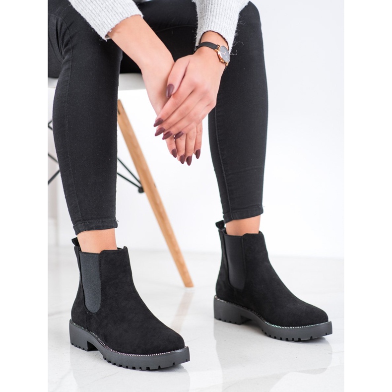 Bello Star Mocka Chelsea stövlar svart 2