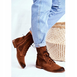 Nicole Kvinnors läderkamel Meridan stövlar brun 1