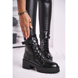 FRGIV Lackerade damstövlar med svart huvud 1