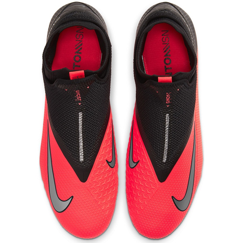 Nike Phantom Vsn 2 Pro Df Fg CD4162 606 fotbollsskor röd svart röd 1