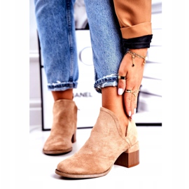 MSMG Dam Ankelstövlar Cut Out Beige Mini Meliori 1