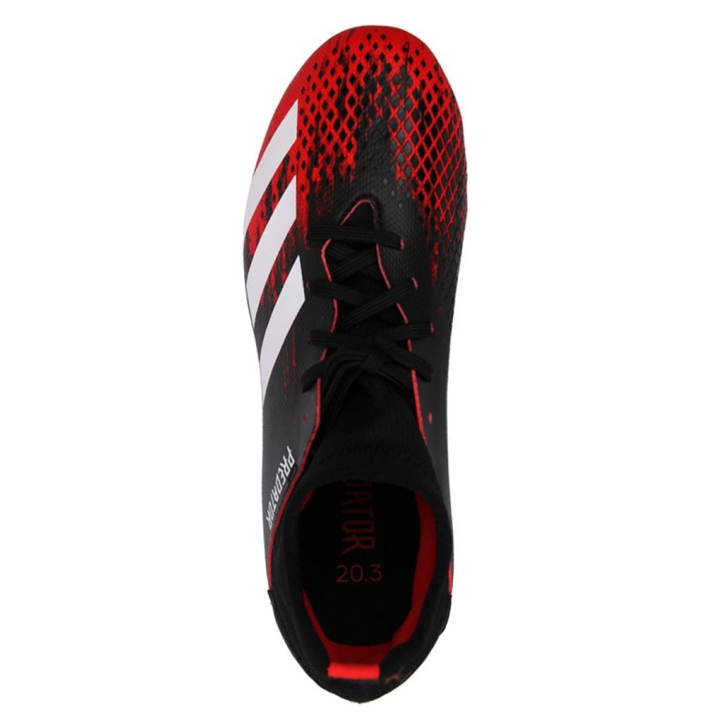 Adidas Predator 20.3 Fg Jr EF1930 fotbollsskor röd 3