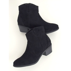 Svart stövlar med låg klack svart 99-63 Svart 1