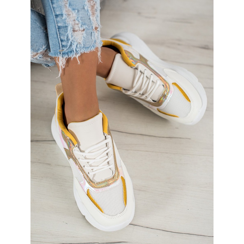 SHELOVET Trendiga sneakers vit 2