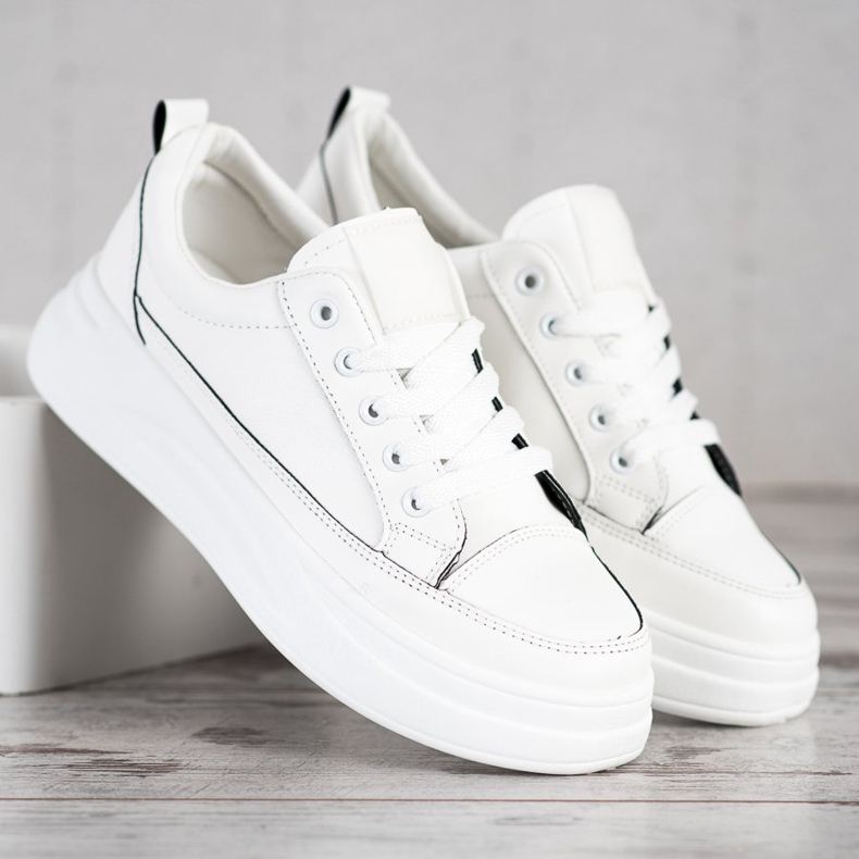 SHELOVET Sportskor På Plattformen vit 2