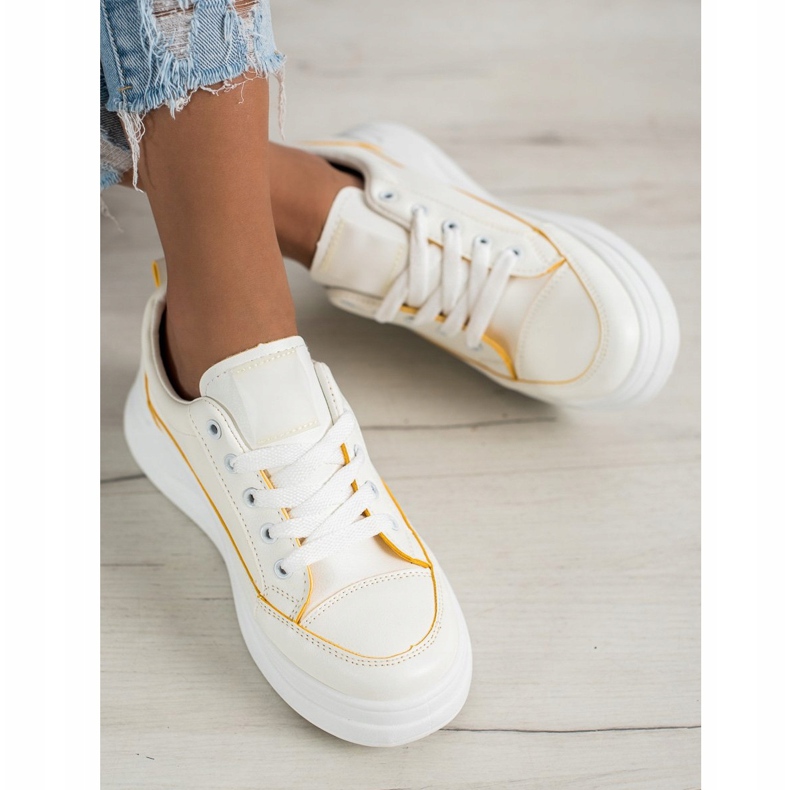 SHELOVET Sportskor På Plattformen vit 2