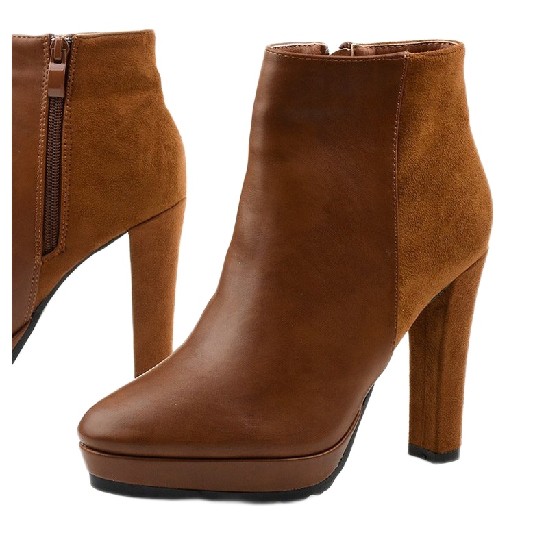 Kamelstövlar på stolpen i Clantree ekoläder brun 1