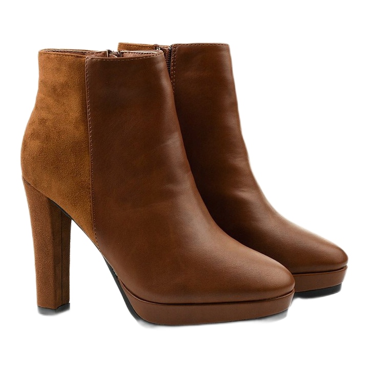 Kamelstövlar på stolpen i Clantree ekoläder brun 2