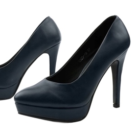 Klassiska marinblå Jynyss -klackar 1