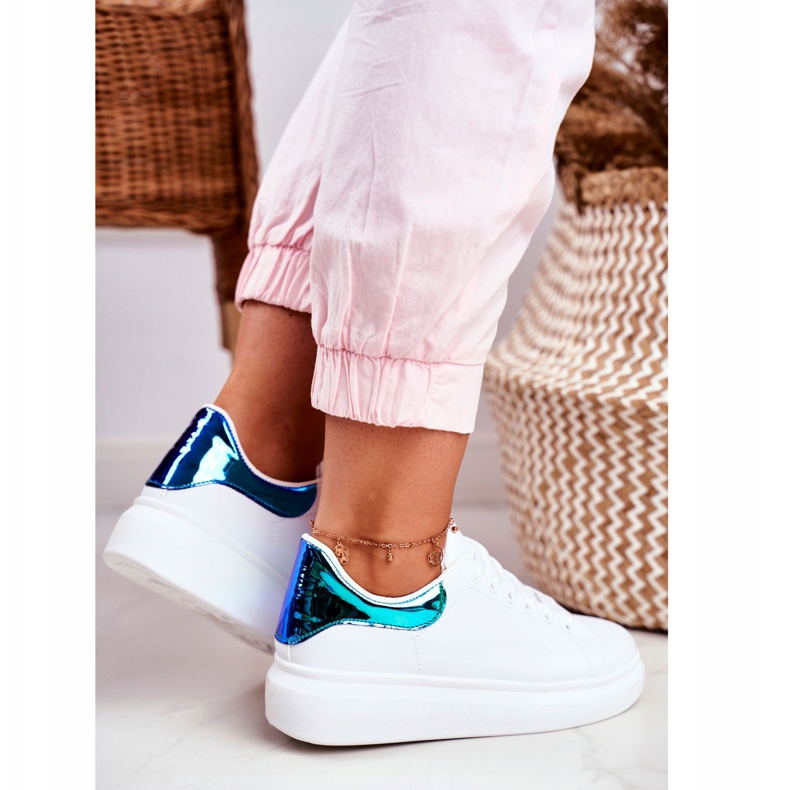 Kvinnors sportskor Lu Boo White Metallic Matilda vit blå 1