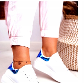 Kvinnors sportskor Lu Boo White Metallic Matilda vit blå 2