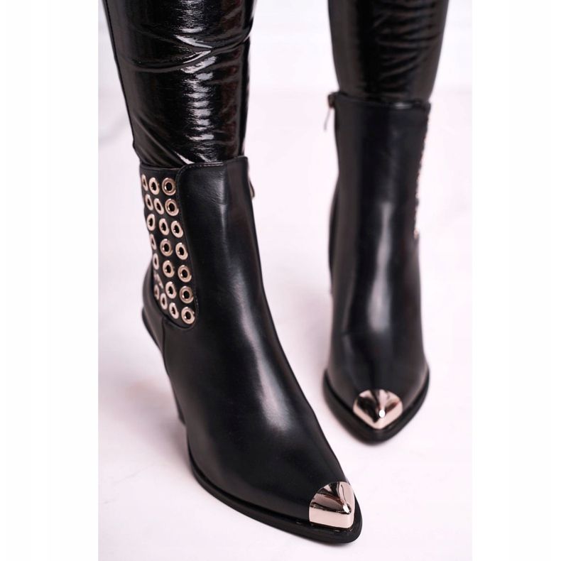 FS1 Kvinnors höga stövlar Steel Toe Black Only Time svart 2