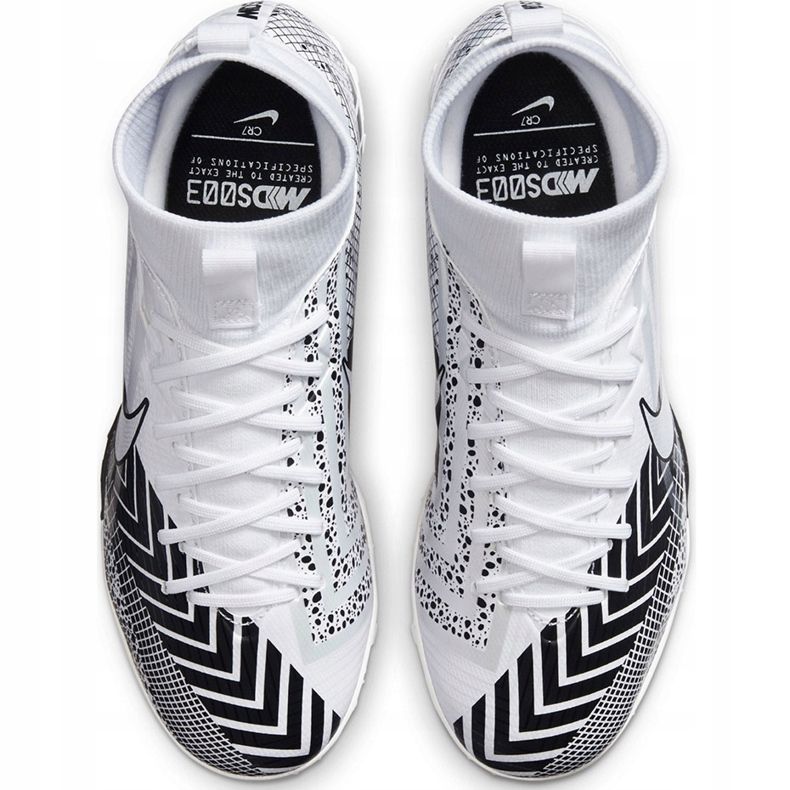 Nike Mercurial Superfly 7 Academy Mds Tf Junior BQ5407 110 fotbollsskor vit 1