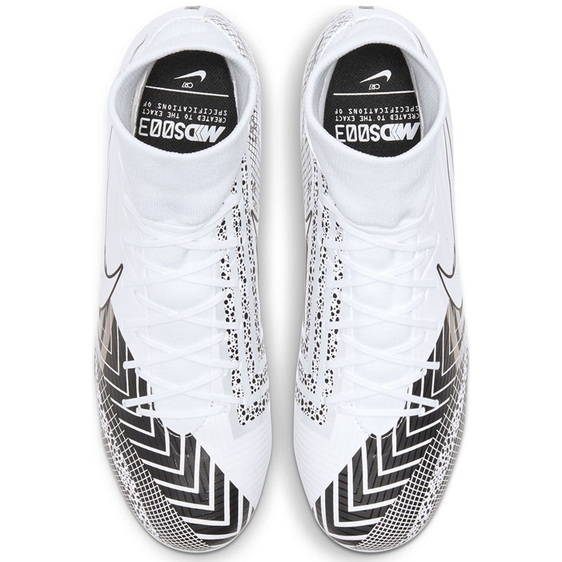 Nike Mercurial Superfly 7 Academy Mds FG / MG BQ5427 110 fotbollsskor vit vit 1