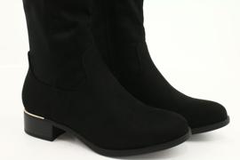 Evento Golden Buckle Mocka stövlar svart 4