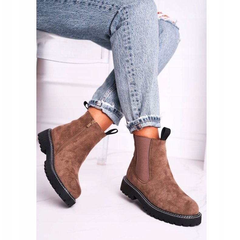 Ideal Chelsea stövlar för kvinnor Khaki Resist kaki grön 2