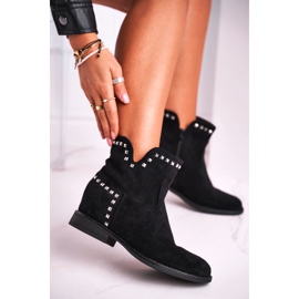 Marquiiz Kvinnors stövlar på en platt klack Svart höstvibbar 1