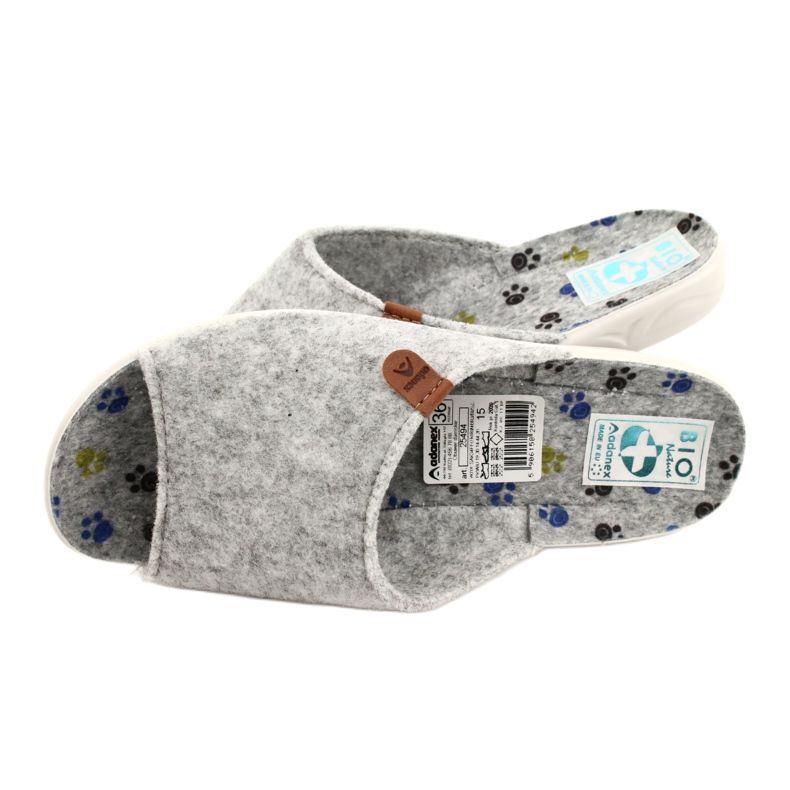 Filt tofflor Adanex 25494 grå 4