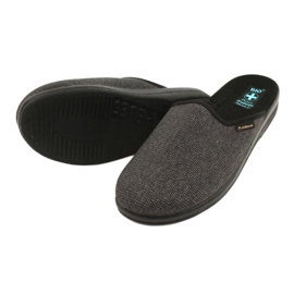 Tofflor för män Adanex 24142 svart grå 3