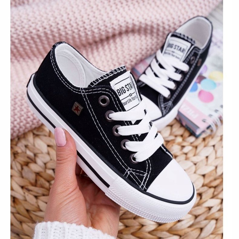 Barnskor Sneakers Big Star Black FF374206 vit svart 3