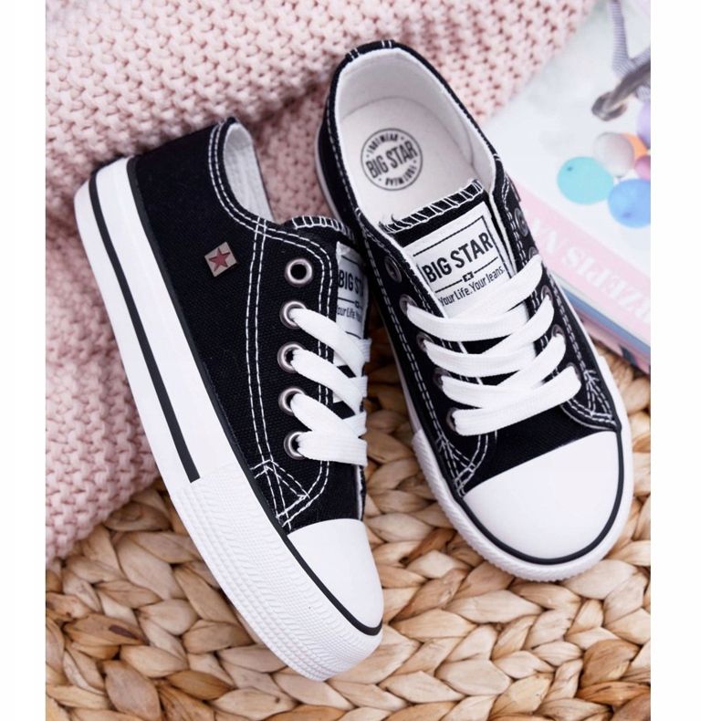 Barnskor Sneakers Big Star Black FF374206 vit svart 2