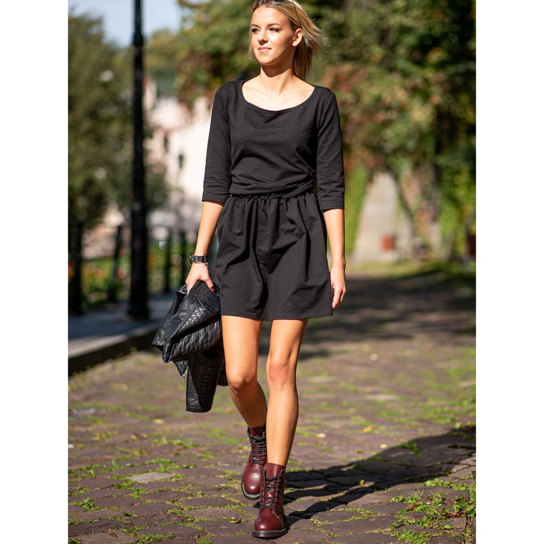 Kylie Snygga fällare med ekoläder röd 1