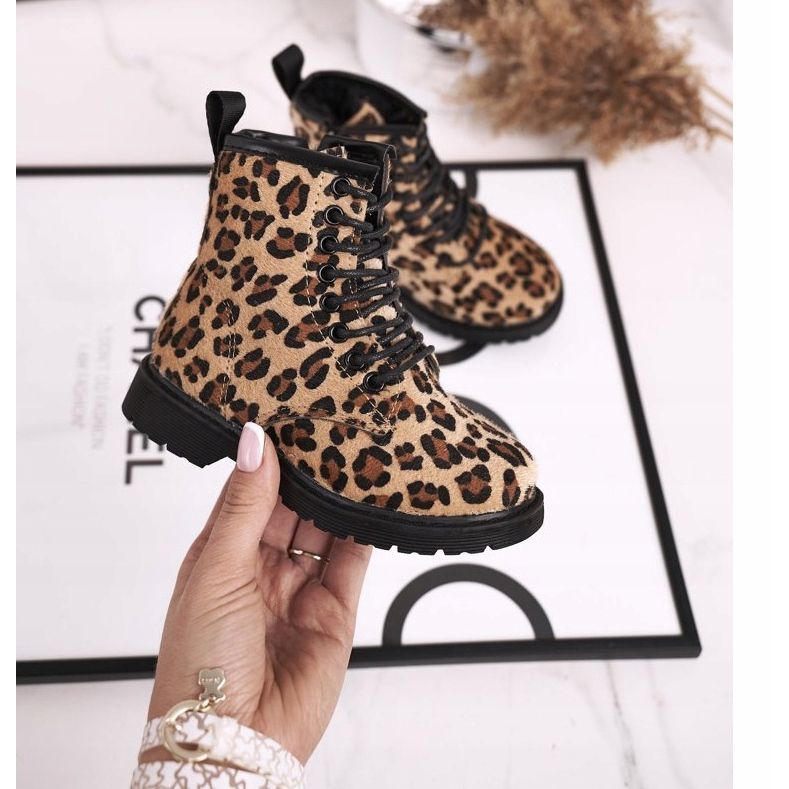 FRROCK Barnskor med leopardmönster Dafne brun mångfärgad 2