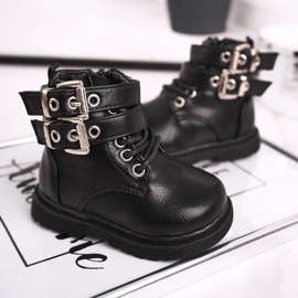 FRROCK Barnskor uppvärmda med pälssvart Valentina 2