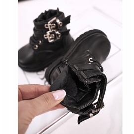 FRROCK Barnskor uppvärmda med pälssvart Valentina 1